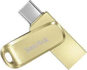 SanDisk 128GB Ultra Dual Drive Luxe USB TypeC USB 32 Gen 1 Flash Drive GOLD SDDDC4128GG46GD