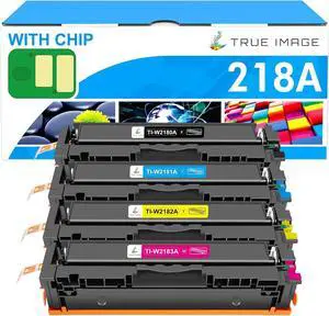 218A 218X Toner Cartridges 4 Pack with Chip 3301fdw 3201dw Compatible Replacement for HP 218A 218X Color Laserjet Pro MFP 3301cdw 3301sdw 3201dw Printer High Yield Ink Set W2180A W2180X (B/C/Y/M)