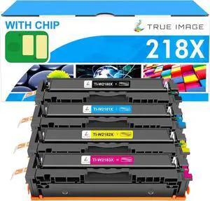 218X 218A Toner Cartridges 4 Pack with Chip 3201dw 3301fdw Compatible Replacement for HP 218A 218X Color Laserjet Pro 3201dw Pro MFP 3301cdw 3301sdw Printer High Yield Ink Set W2180X W2180A (B/C/Y/M)