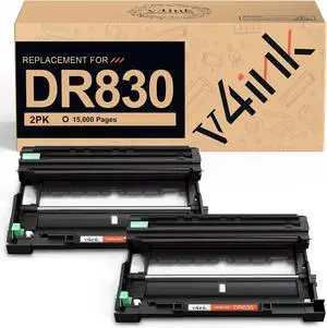 v4ink Compatible DR830 Drum(Not Toner) Replacement for Brother DR830 DR-830 Drum Unit for Brother DCP-L2640DW HL-L2400D HL-L2405W HL-L2460DW HL-L2480DW MFC-L2820DW XL MFC-L2900DW Printer - (2 Black)
