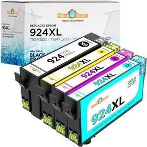 Remanufactured 4-Pack Replacement for Epson T924XL Ink Cartridge for Epson Workforce Pro WF-C4810 Color MFP WF-C4310 (BCMY)