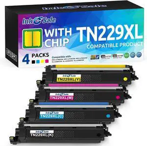 INK E-SALE TN229XL 229XL TN229 XL Compatible Toner Cartridge (with Chip) Replacement for Brother HL L3220CDW L3280CDW L3295CDW L3300CDW L8245CDW MFC L3720CDW L3765CDW L3780CDW Printers (4 Packs)