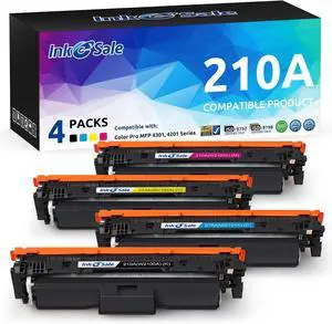 210A Toner Cartridge Compatible Replacement for HP 210A W2100A W2101A W2102A W2103A Works with HP Color Pro MFP 4301 Series MFP 4301fdw 4301dw 4301fdn Pro 4201 Series 4201dw 4201dn Printer 4-Pack