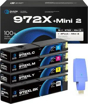 972X Ink Cartridges High Yield Replacement for HP 972X 972A 972 Compatible with HP PageWide Pro 477dw 477dn 577dw 577z 452dn 452dw 552dw P55250dw P57750dw Printers (4 Pack,Black/Cyan/Magenta/Yellow)