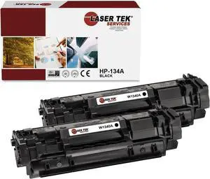 Laser Tek Services 134A Toner Cartridge 2 Pack - Compatible Replacment for 134A W1340A Works with HP Laserjet M209dw M209dwe, MFP M234dw M234dwe M234sdw M234sdwe Printers