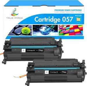 TRUE IMAGE Compatible Toner Cartridge Replacement for Canon 057 057H CRG-057 Work with ImageCLASS MF445dw MF448dw LBP226dw LBP227dw LBP228dw MF449dw MF445 Laser Printer Ink (Black, 2-Pack)