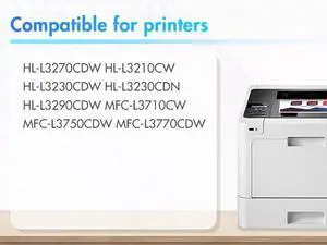 TN227 TN-227BK/C/M/Y High Yield Toner Cartridge 4 Pack: Compatible for Brother TN223 TN-223BK/C/M/Y TN-227 TN 227BK/C/M/Y 227 for HL-L3270CDW HL-L3210CW MFC-L3770CDW HL-L3290CDW MFC-L3750CDW Printer
