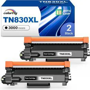 TN830XL TN830 Toner Compatible Replacement for Btother TN830XL TN830 Toner Cartridges Use with HL-L2460DW DCP-L2640DW HL-L2400D HL-L2405W MFC-L2820DW HL-L2405W HL-L2400D 2465DW Printer (2 Black)