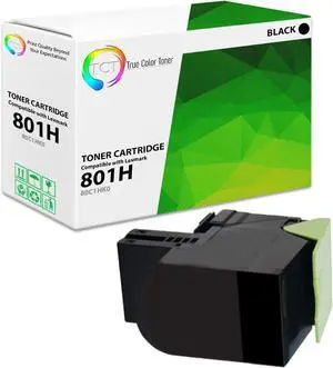 TCT Compatible Toner Cartridge Replacement for Lexmark 801H 80C1HK0 Black High Yield Works with Lexmark CX410de CX410dte CX510de CX510dhe Printers (4,000 Pages)
