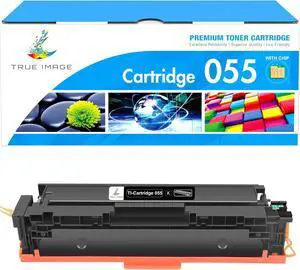 TRUE IMAGE Compatible 055 Black Toner Cartridge Replacement for Canon 055 055H Toner for Canon Color ImageCLASS MF743Cdw MF741Cdw MF746Cdw MF745Cdw LBP664Cdw Printer Ink(Black, 1-Pack)