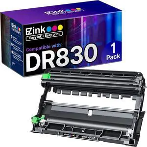 E-Z Ink Compatible Drum Unit Replacement for Brother DR830 DR-830 TN830 TN-830 Drum Unit to use with HL-L2460DW DCP-L2640DW HL-L2480DW HL-L2400D HL-L2405W MFC-L2820DW Printer (Drum only)