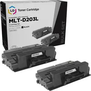 LD Compatible Toner Cartridge Replacement for Samsung MLT-D203L High Yield (Black, 2-Pack) Compatible with Samsung Printer Models SL-M3820DW SL-M3870FW SL-M4020ND SL-M4070FR M3320ND M3370FD