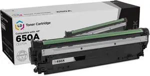 LD Products Remanufactured Toner Cartridge Replacement for HP 650A CE270A (Black) for use in Color Laserjet Enterprise: CP5525, CP5525dn, CP5525n, CP5525xh, M750dn, M750n, and M750xh