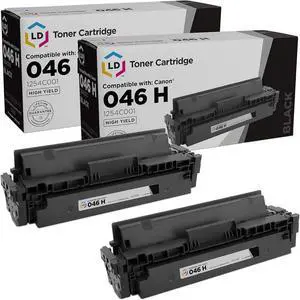 LD Products Compatible Toner Cartridge Replacement for Canon 046H 1254C001 High Yield (Black, 2-Pack) for use in ImageCLASS MF735Cdw, LBP654Cfw, MF733Cdw, LBP654Cdw, and MF731Cdw