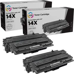 LD Products Remanufactured Toner Cartridge Replacement for HP 14X CF214X High Yield (Black, 2-Pack) Compatible w HP Laserjet 700 M712n M712dn M712xh MFP M725dn MFP M725f MFP M725z MFP M725z+ and More