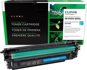 Clover Remanufactured Toner Cartridge Replacement for HP CF471X (HP 657X) High Yield | Cyan