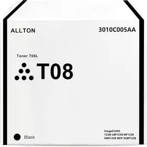 T08 Black Toner Cartridge 3010C005AA Toner T08L with New chip Toner T08 Black Replacement for Canon ImageClass XLBP 1238 MFP 1238 i-SENSYS X 1238i i-SENSYS X 1238p i-SENSYS X 1238if Printer(1-Pack)