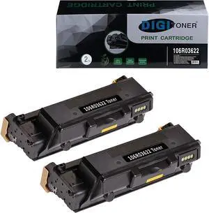 Remanufactured 106R03622 Toner Cartridge Compatible Xerox 106R03622 106R03621 Toner Cartridge for Use in Xerox WorkCentre 3335 3345 Phaser 3330 High Yield 8,500 PagesBlack, 2-Pack