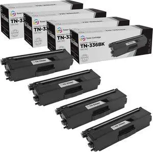 LD Products Compatible Replacement for Brother TN336 Toner Cartridge TN336BK TN-336 High Yield to Use with MFC-L8600CDW MFC-L8850CDW HL-L8250CDN HL-L8350CDW HL-L9200CDW (Black, 4-Pack)