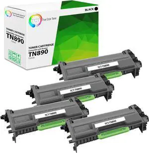 TCT TN890 Toner Cartridge 4 Pack - Compatible Replacement for Brother TN-890 Black Ultra High Yield Works with Brother HL-L6400DW L6400DWT L6250DW MFC-L6900DW L6750DW Printers (15,000 Pages)