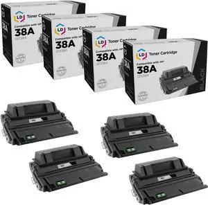 LD Replacement Toner Cartridge Compatible with HP 38A Q1338A (Black, 4-Pack) Compatible with HP Printer Models Laserjet 4200 4200dtn 4200dtns 4200dtnsl 4200n 4200tn
