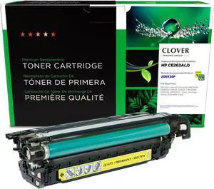 Clover Remanufactured Extended Yield Toner Cartridge Replacement for HP CE262A | Yellow