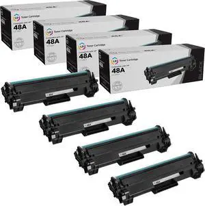 LD Products Compatible Replacement Toner Cartridges for HP 48A / CF248A for HP Laserjet M15w M15 MFP M29a M29w M28 M28a M28w M30w M31w M31 M14 M17 M16a M16w Laser Printer (Black, 4-Pack)