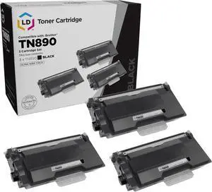 LD Compatible Toner Cartridge Replacement for Brother TN890 Ultra High Yield (Black, 3-Pack) Compatible with HL-L6400DW HL-L6400DWG HL-L6400DWT MFC-L6900DW MFC-L6900DWG