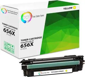 TCT 656X Yellow Toner Cartridge - Compatible Replacement for HP 656X CF462X High Yield Works with HP Color Laserjet Enterprise M652 M653 Printers (22,000 Pages)