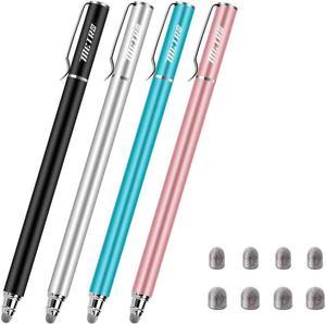 METRO Universal Stylus Pens for Touch Screens - High Sensitivity Capacitive Stylus Fiber Tips 2 in 1 Touch Screen Pen with 8 Extra Replaceable Tips for iPad iPhone and All Other Tablets & Cell Phones
