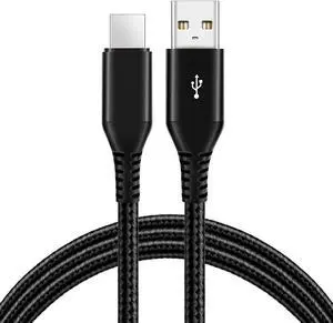 MATEIN USB C Cable 15ft, Extra Long USB Type C Fast Charging Cable Sturdy Nylon Braided USB A to USB C Cable Compatible with Samsung S10/S9/S8/S7/S20/A10/A20/A50/A51/Note9/Note8, LG V50 V40 V20,Black