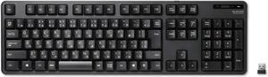 ELECOM Japanese Layout USB 2.4GHz Wireless Basic Keyboard for Computer and Laptop, 109 Keys, Full-Size with Numeric Keypad, Quiet and Compact, Foldable Stand, Windows Mac (TK-FDM106TBK)
