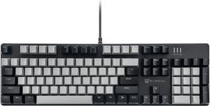 Mechanical Keyboard Gaming Keyboard | Blue Switch Black & Grey Backlit Keyboard | 104 Keys US Layout | Wired Gaming Keyboard | Hot Swappable Mechanical Keyboard | PC Gaming Keyboards