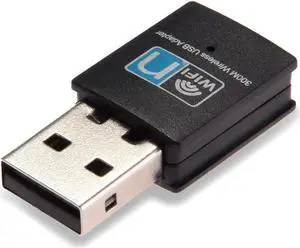 300Mbps USB WiFi Adapter, LOTEKOO Wireless LAN Network Card Adapter WiFi Dongle for Desktop Laptop PC Windows 10 8 7 XP MAC OS (Plug-and-Play for Windows10)