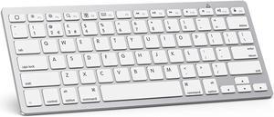 Ultra-Slim Bluetooth Keyboard for iPad 10.2(10th/ 9th/ 8th Generation)/ 9.7 iPad Air 4th Generation iPad Pro 11/12.9 iPad Mini and More Bluetooth Enabled Devices White