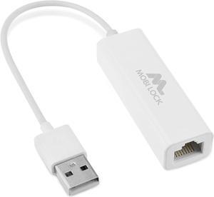 USB Ethernet (LAN) Network Adapter Compatible with Laptop, Computers and All USB 2.0 Compatible Devices Including Windows 10/8.1/8 / 7 / Vista/XP by Mobi Lock