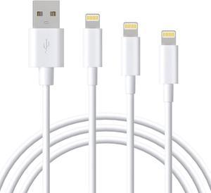 MFi Certified iPhone Charger Cable - Marchpower Lightning Cable 3Pack 3FT 6FT 9FT Long iPhone Cord Fast Charging Cable Compatible with iPhone Xs Max XS XR X 8 7 6S 6 Plus SE 5S 5C 5 iPad iPod - White