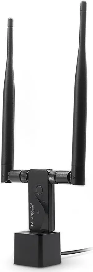Panda Wireless® PAU09 N600 Dual Band (2.4GHz and 5GHz) Wireless N USB Adapter W/Dual 5dBi Antennas - Windows 7/8/10/11, Zorin, Mint, Ubuntu, openSUSE, Fedora, Centos, Kali and Raspbian