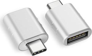 Syntech USB C to USB Adapter (2 Pack) Thunderbolt 3 to USB 3.0 Adapter Compatible with MacBook Pro 2019 and Before MacBook Air 2019/2018 Dell XPS and More Type C Devices Silver
