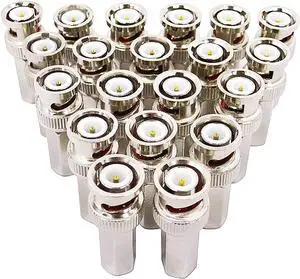 BeElion(TM) 20PCS BNC Male Twist-on Coax Coaxial RG59 Connector for CCTV Security Camera