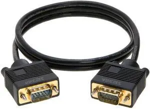 VGA Cable SVGA Super Video Cord Male 15 PIN Wire Monitor 3ft, 6ft,10ft, 15ft, 25ft, 30ft, 50ft, 100ft (3FT)