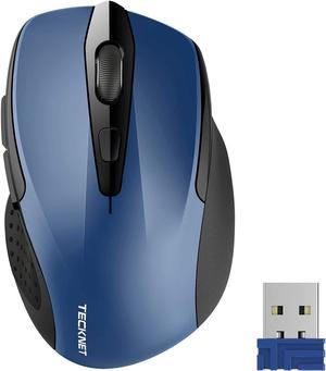 2.4G Ergonomic Wireless Optical Mouse with USB Nano Receiver for Laptop,PC,Computer,Chromebook,Notebook,6 Buttons,24 Months Battery Life, 2600 DPI, 5 Adjustment Levels