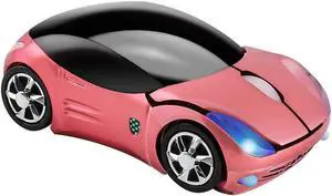 2.4GHz Wireless Mouse Cool 3D Sport Car Shape Ergonomic Optical Mice with USB Receiver for PC Laptop Computer Kids Girls Small Hands (Pink) 2.4GHz Wireless Mouse Cool 3D Sport Car Shape Ergonomic Optical Mice with USB Receiver for PC Laptop Computer Kids Girls Small Hands (Pink)