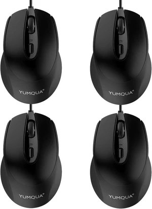 YUMQUA G222 Computer Mouse Wired 4 Pack, Bulk USB Corded Mouse, Office & Home Silent Optical Mice with 2 Adjustable DPI for Computer Laptop Desktop PC YUMQUA G222 Computer Mouse Wired 4 Pack, Bulk USB Corded Mouse, Office & Home Silent Optical Mice with 2 Adjustable DPI for Computer Laptop Desktop PC