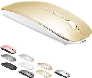 Bluetooth Mouse for MacBook pro/MacBook air/Laptop/iMac/ipad Wireless Mouse for MacBook pro MacBook Air/iMac/Laptop/Notebook/pc(BT/Gold)
