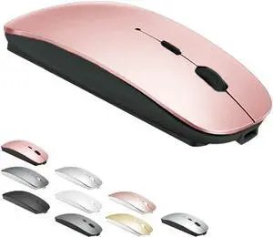 Bluetooth Mouse for MacBook pro/MacBook air/Laptop/iMac/ipad Wireless Mouse for MacBook pro MacBook Air/iMac/Laptop/Notebook/pc (BT/Rose Gold-Black)