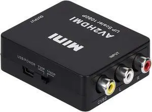 RCA to HDMI AV to HDMI 3RCA CVBS Composite Audio Video to 1080P HDMI Converter Adapter Supporting PAL/NTSC for PS3 TV STB VHS VCR PC Laptop Xbox Camera DVD Etc