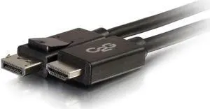 C2G 54326 DisplayPort to HDMI Adapter Cable M/M TAA Compliant Black (6 Feet 1.82 Meters)