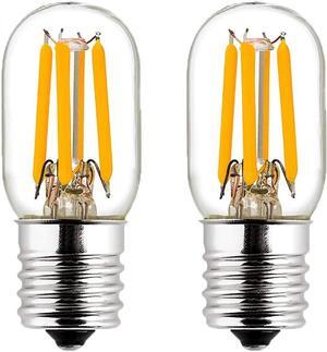 LiteHistory E17 led Bulb ETL 25w Appliance t7 led Bulb 250lm 2700K 2w Microwave Light Bulb 2Pack
