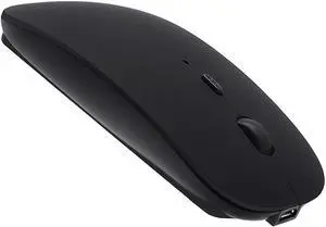 Rechargeable Bluetooth Mouse Slim noiseless Click Portable Wireless Mice for MacBook pro MacBook Air/iPhone/ipad/Tablet/Laptop/Notebook Black
